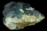 Blue-Green Fluorite with Quartz - China #140260-2